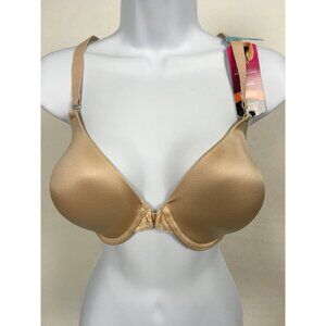 Maidenform Bra Women Size 40C Beige Smoothing Back Sides Underwire Racerback New